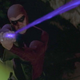 Deflecting an evil laser, as you do.